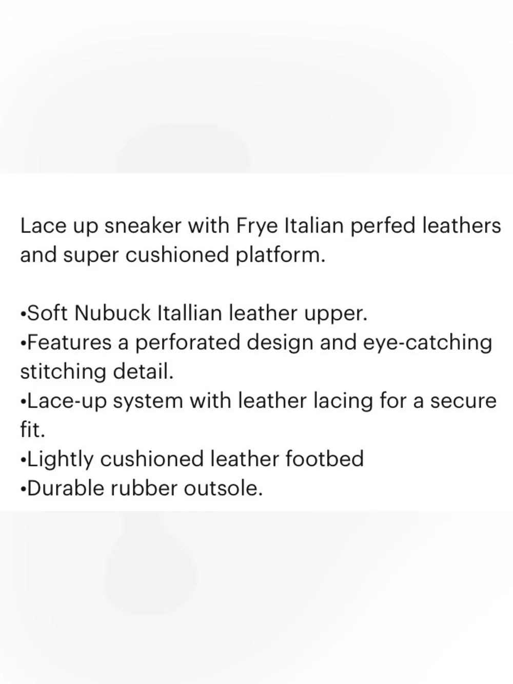 Frye Lena Perf Low Lace Chunky Neutral Beige Women's Leather Sneakers size 8